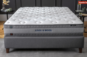Saltea ortopedica YATAS BEDDING - Cool &Wool - saltea cu arcuri individuale, fermitate medie/mare